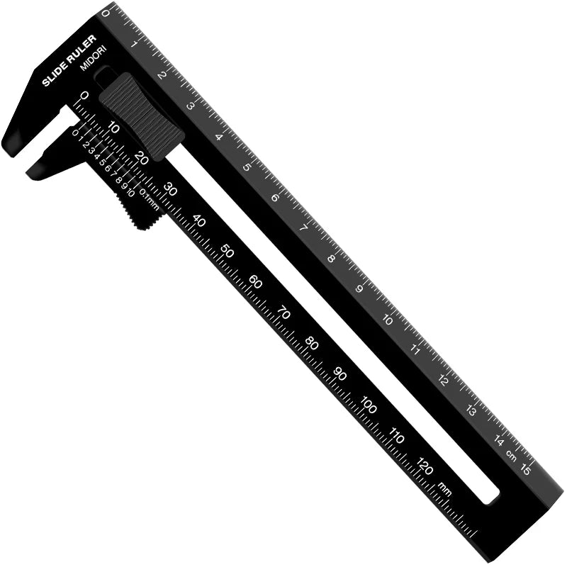 Midori Slide Ruler Caliper 15cm Black