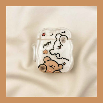 Fun Cartoon Dog AirPods Case A