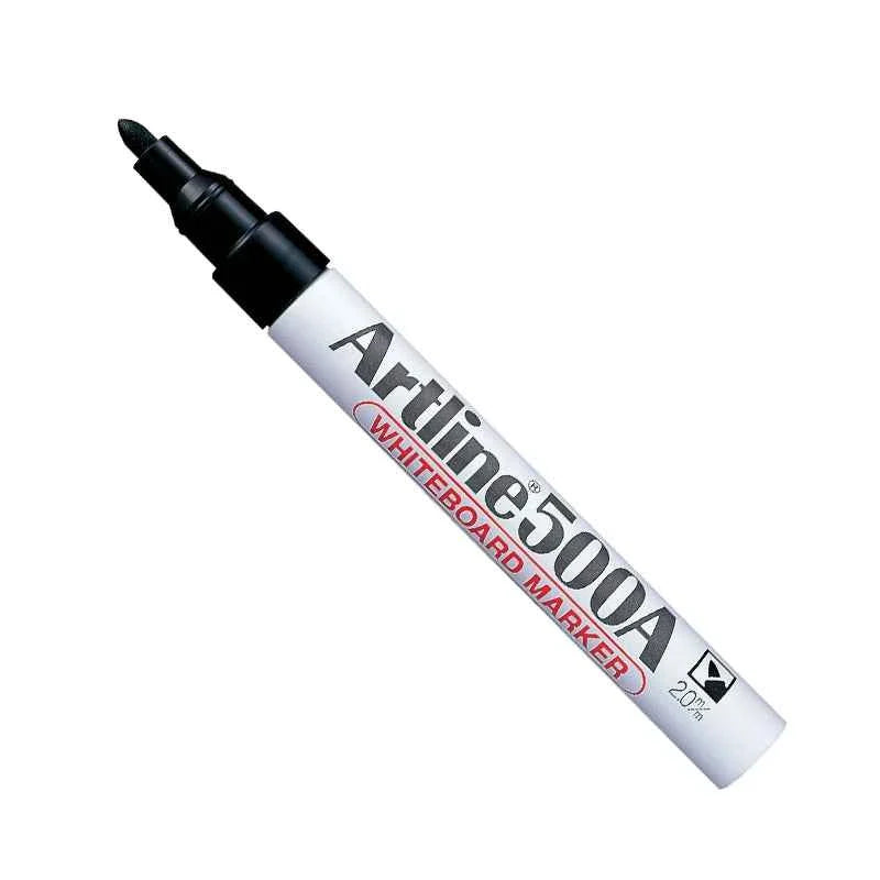 Artline 500A Whiteboard Markers | 2.0mm Bullet Tip | Low Odor 3 Pack 3 Black