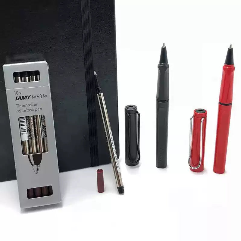 LAMY M63 Rollerball Pen Refill - Medium Point - Black/Blue - 10 Pack