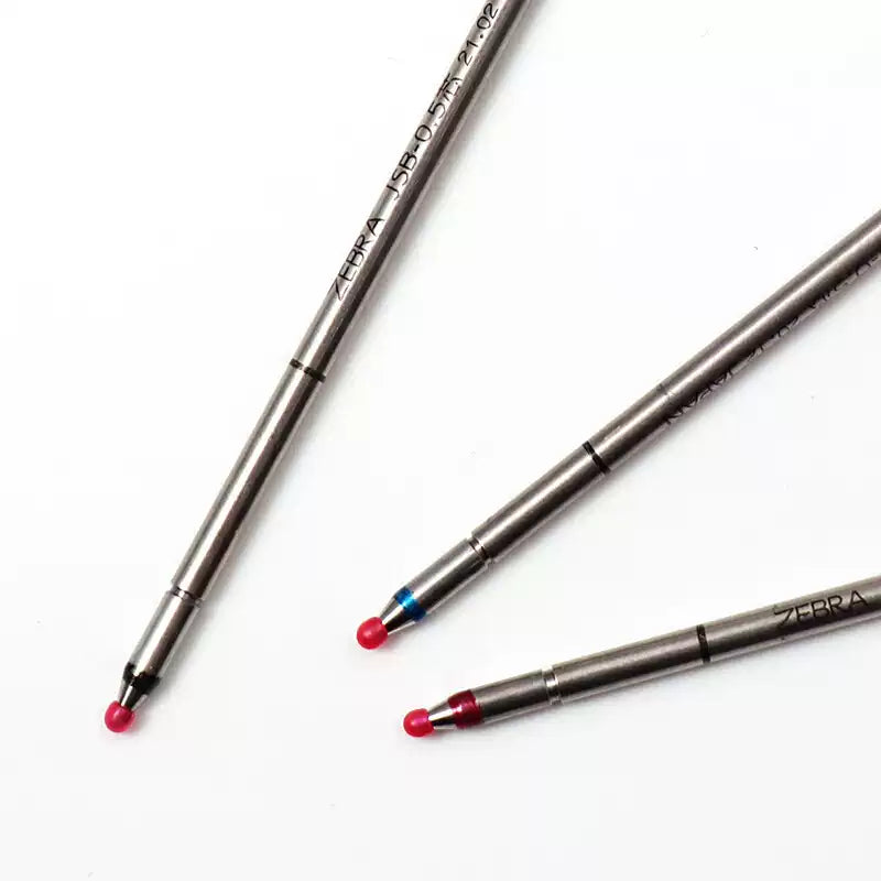 Zebra JSB-0.5 Gel Pen Refill - D1 - 0.5 mm - Black/Blue/Red - 5 Pack