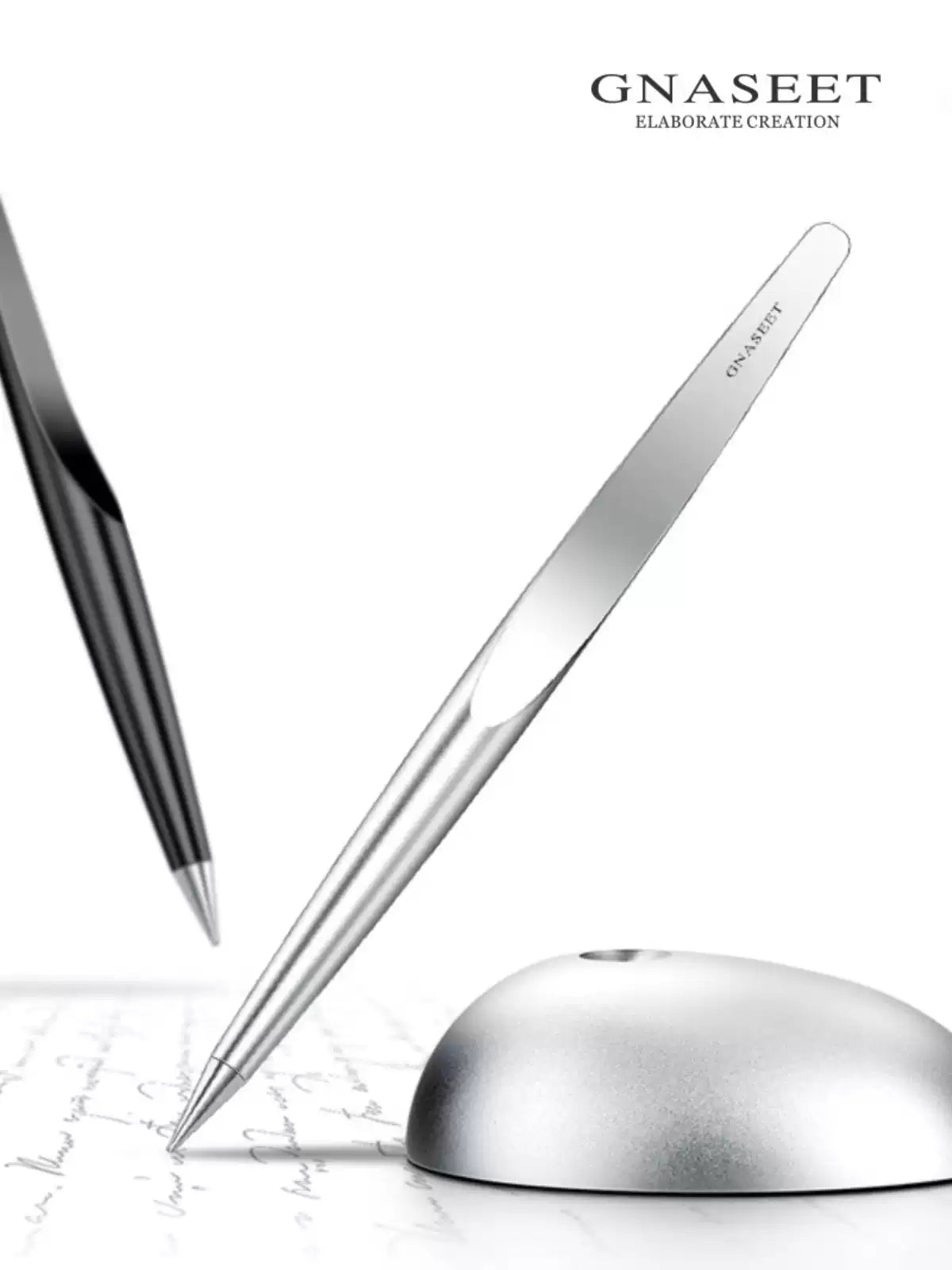 GNASEET Inkless Pen with Egg Stand – Aluminium Alloy Eternal Pen | Premium Desktop Writing Sculpture