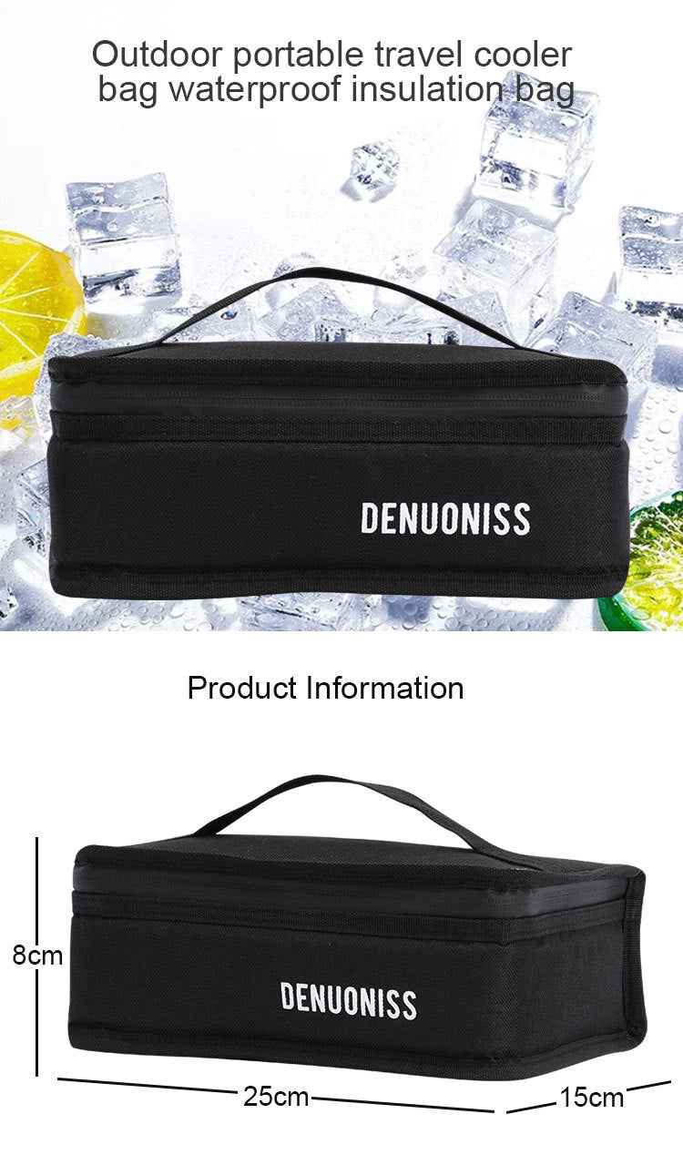 DENUONISS Small Insulated Lunch Box Portable Soft Bag