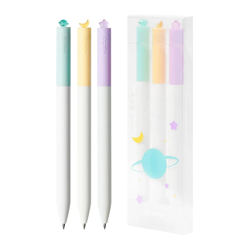 KACO First Roller Stars Gel Pen 0.5mm Black Ink 3 Pack