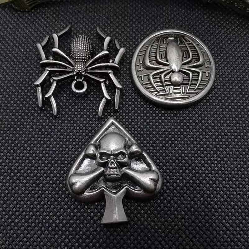 Silver punk spider claw rivet studs and skull hand spade design set, 3 styles