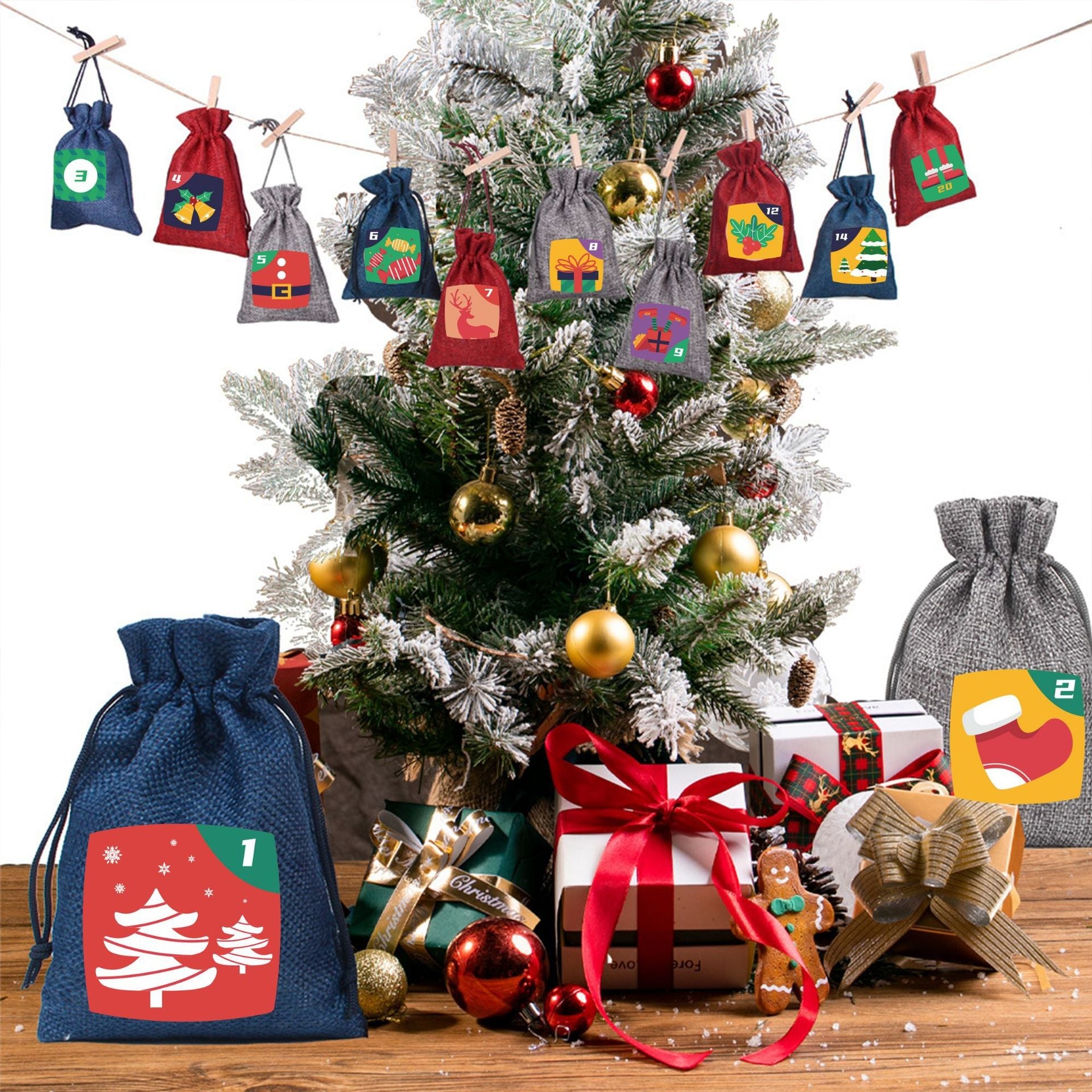 Make a Face Christmas Countdown Calendar Stickers for Kids 32 Sheets
