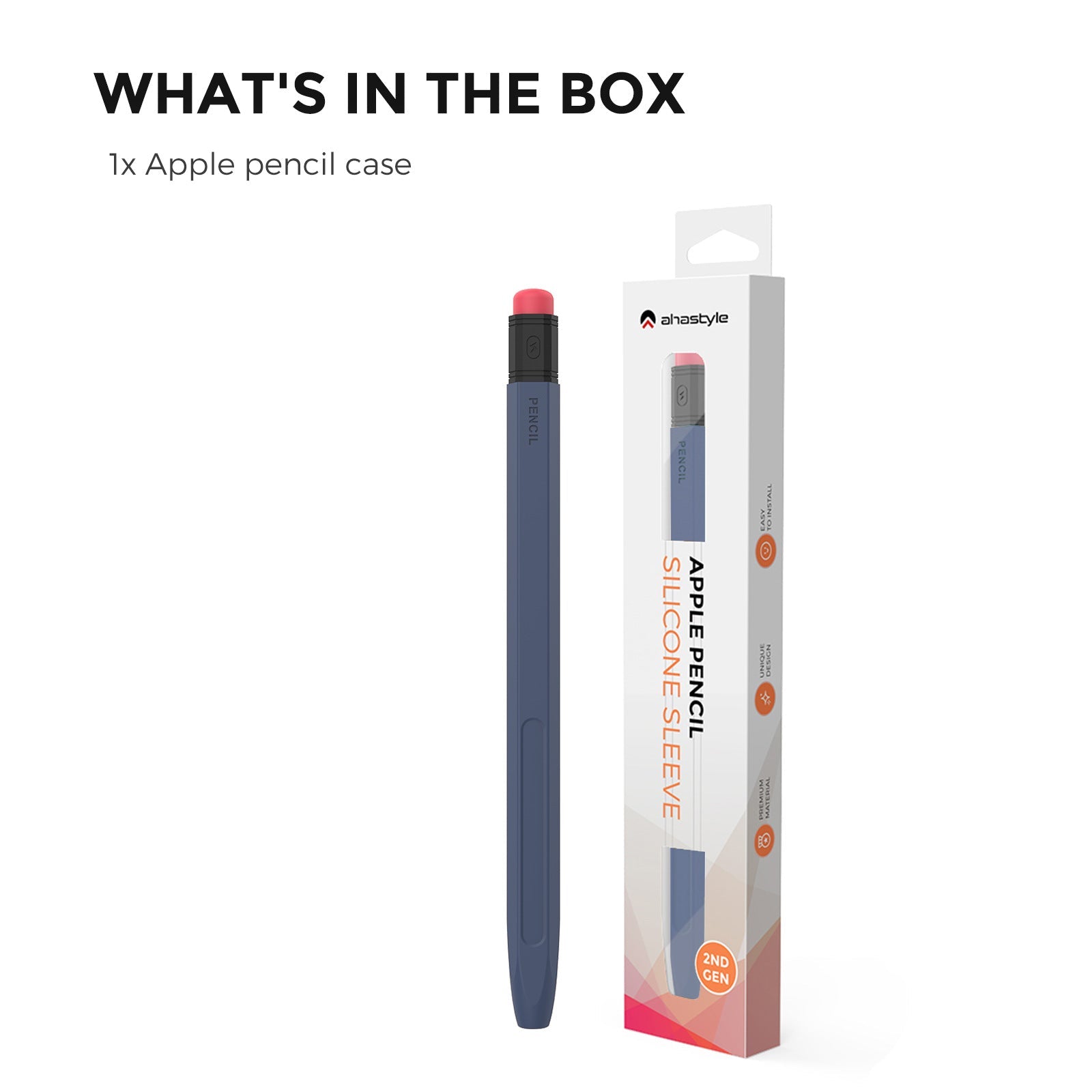 AhaStyle Classic Pencil Case Compatible with Apple Pencil 2st Generation Blue