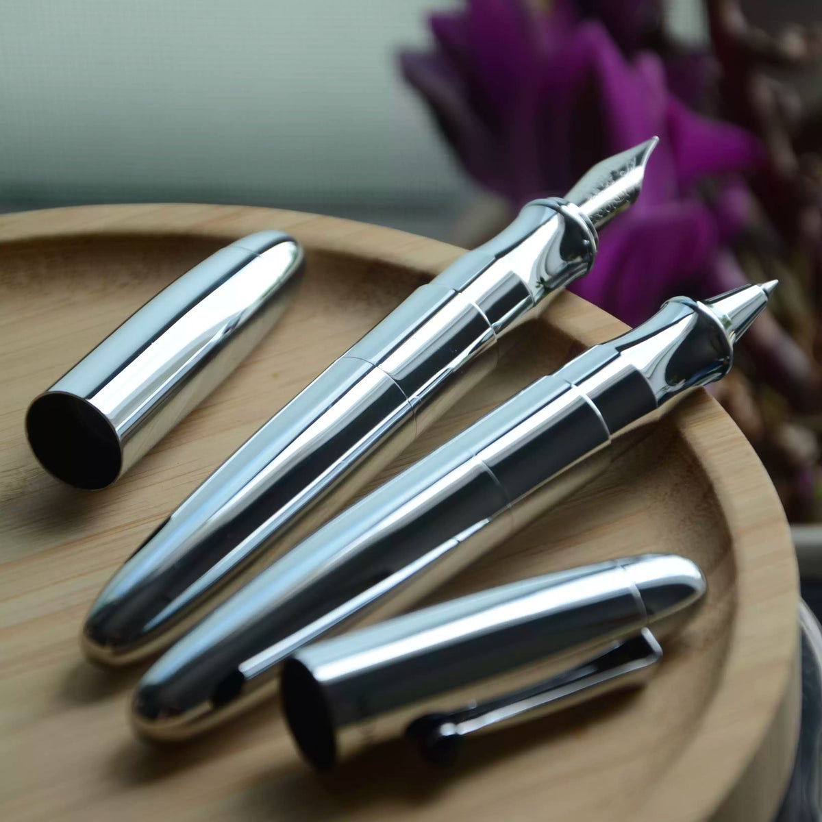 Time Capsule Chrome-Plated Brass Pen – Fountain Pen or Rollerball
