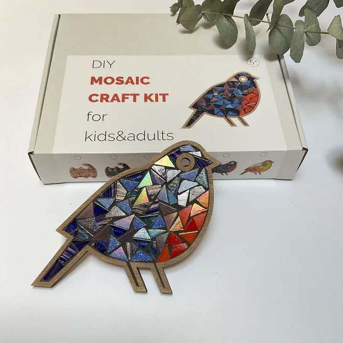 DIY Mosaic Wood Craft Kits for Kids & Adults Bird A
