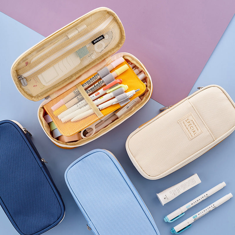 ANGOO Pencil Case Large Capacity Portable Multifunction Pen Bag