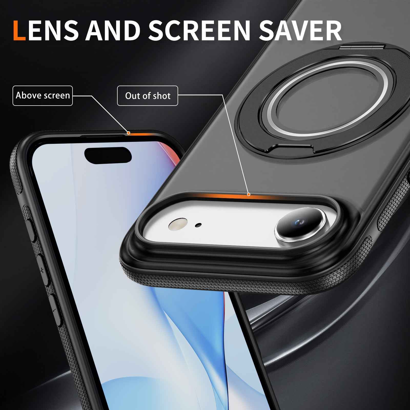 iPhone 17 Rotating Stand Phone Case