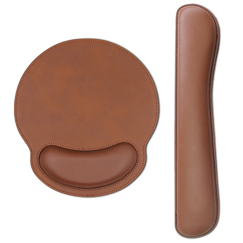 PU Leather Wrist Rest Mouse Pad & Keyboard Wrist Rest Set (2-Piece)
