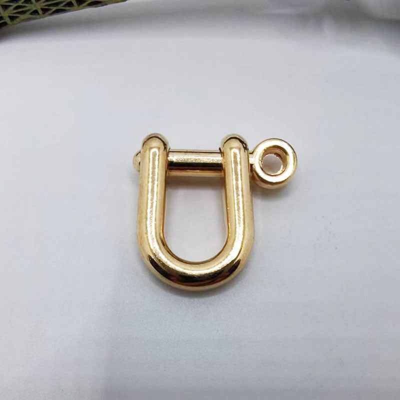 Goldfarbene Mini D-Ring Klammer mit Öse, 6mm