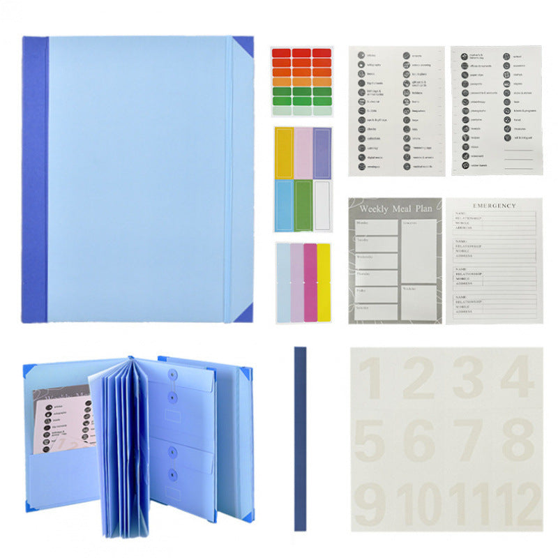 In Case Go Missing Binder Viral TikTok Folio Thin Model Blue