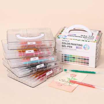 45/72/99-Color Gel Pen Set – 0.6mm Fine Tip Multilayer Case Journaling Pens 45 Colors