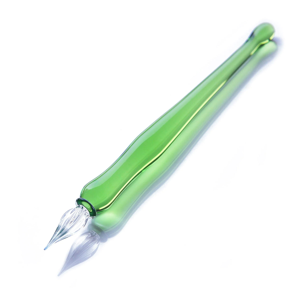 High-Purity Glass Dip Pen for Ink Swatching – Crystal Clear Glass Nib Pen for Calligraphy & Color Testing Light Green