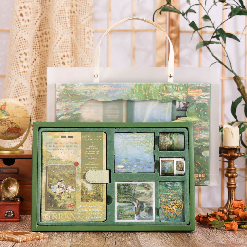 Oil Painting Series Journal Scrapbooking Supplies Gift Set A