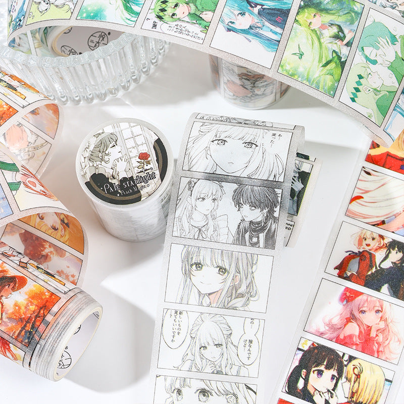 Peach Magic Anime Character Die-Cut Washi Tape Set 4 Rolls