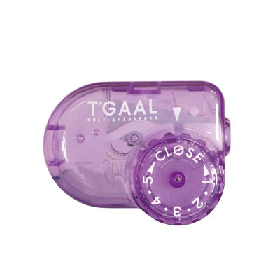 KUTSUWA Hi LiNE T'GAAL Angle Adjustable Pencil Sharpener Transparent Purple