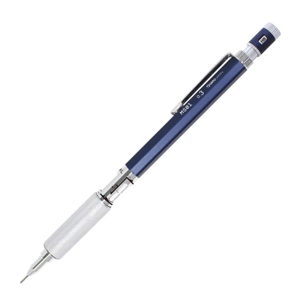 OHTO JAPAN MS01 Mechanical Pencil - 0.3mm/0.5mm Navy Blue 0.3mm