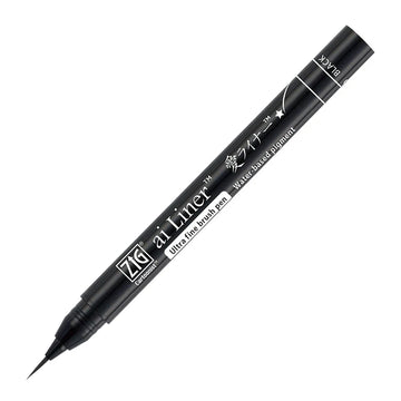 Kuretake ZIG ai Liner Ultra Fine Brush Pen – Black / Grey / Brown / Dark Brown | Inking, Illustration & Sketching | Japan Kuretake ZIG Black