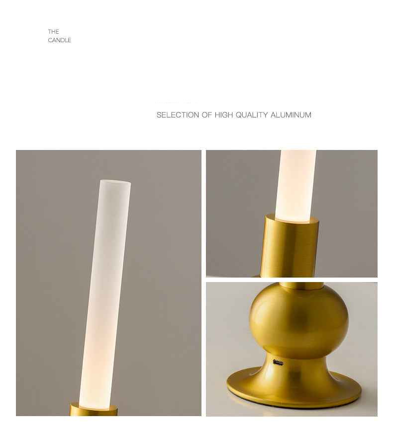 Aluminum LED Candlestick Lamp - Rechargeable 2W