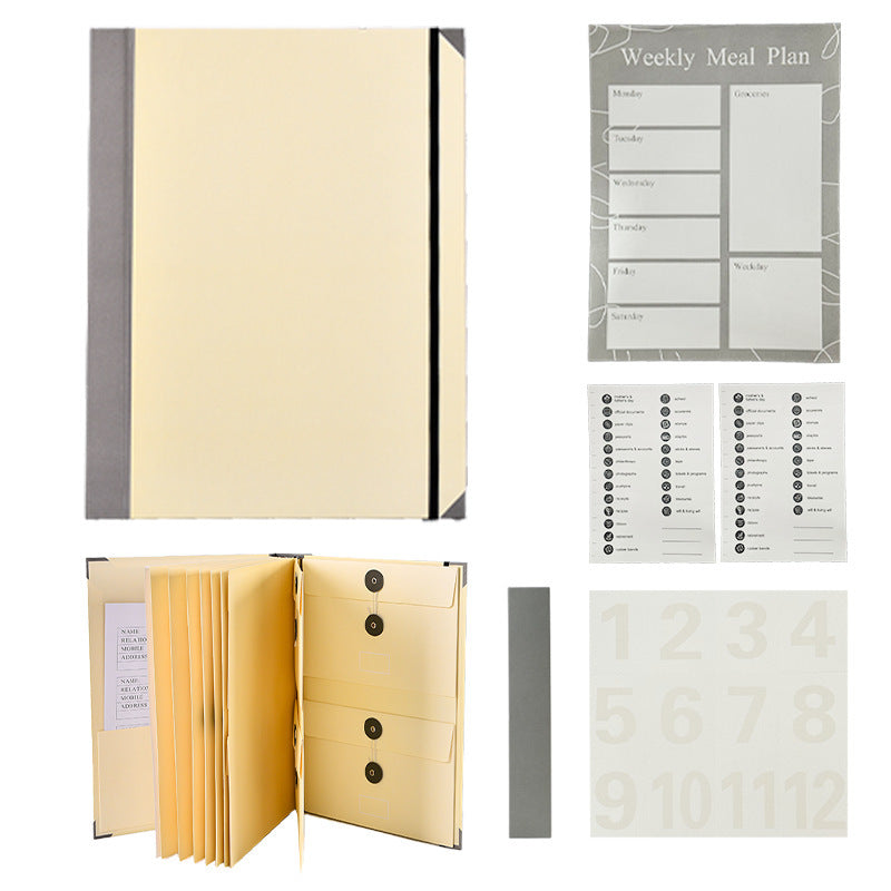 In Case Go Missing Binder Viral TikTok Folio Thickened Model Khaki