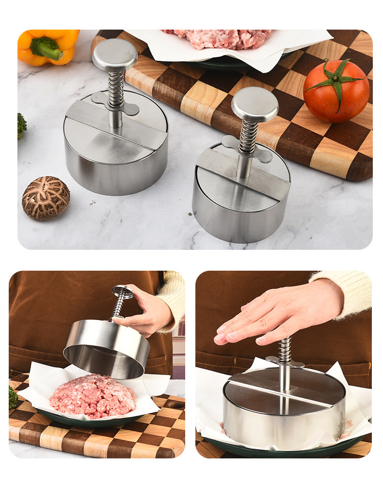304 Stainless Steel Burger Press & Patty Maker Mould