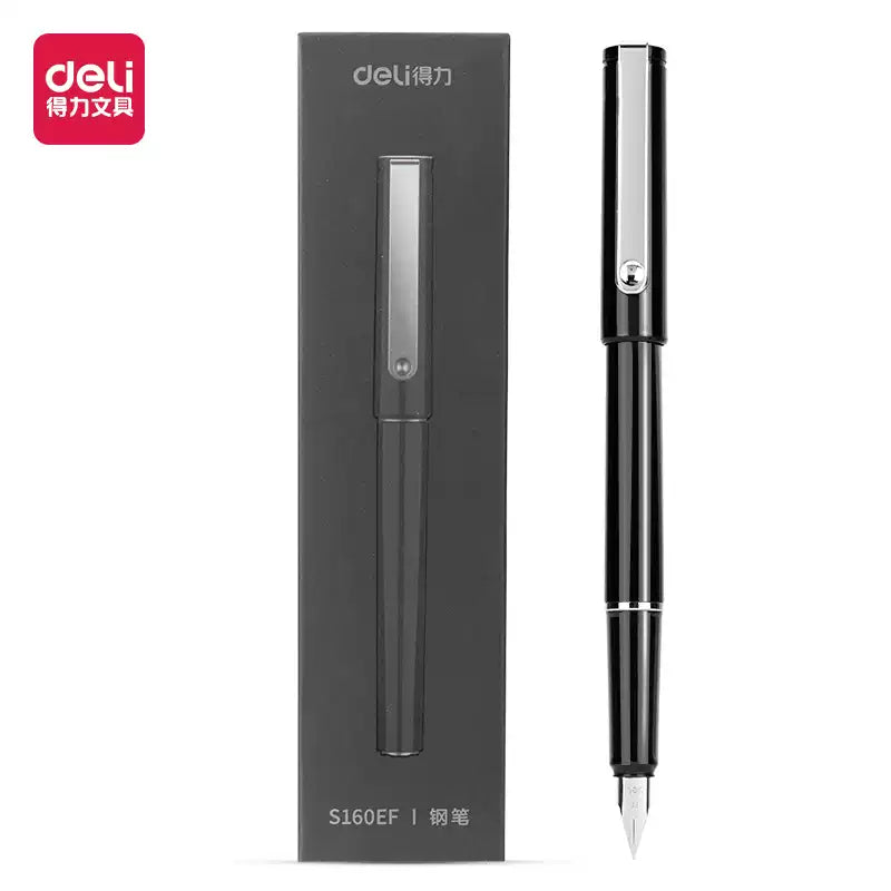 DELI S160EF Fountain Pen - 0.35mm EF Nib with Rotary Ink Converter