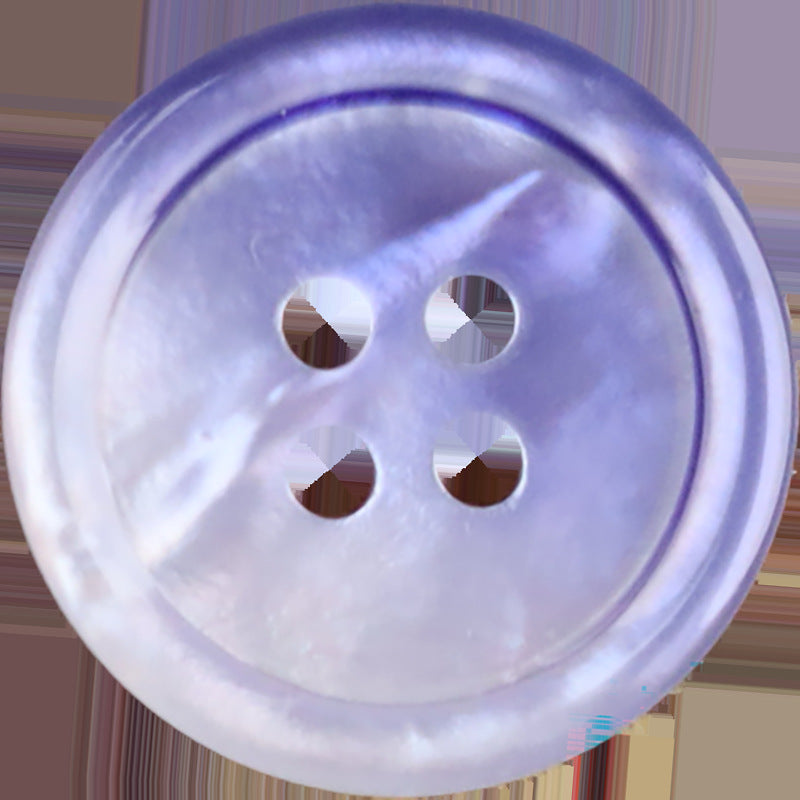 Lavender gradient round 4-hole shell-style button with four stitched button holes