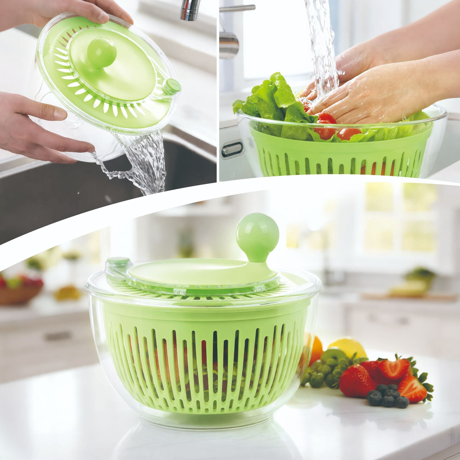 Multifunctional Salad Spinner & Vegetable Slicer