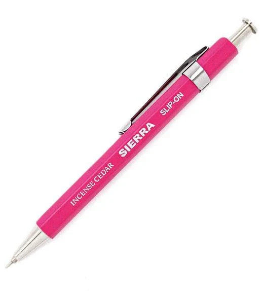 Slip-On Sierra Wooden Axis Ballpoint Pen - 0.5mm - Short Pink