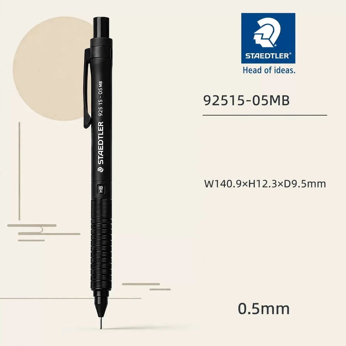 STAEDTLER 925 15 Low-Centre-of-Gravity Mechanical Pencil for Writing & Drawing