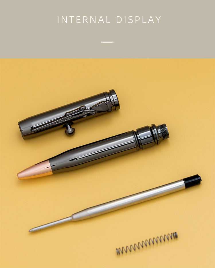Bolt Action Tactical Metal Ballpoint Pen 3-Pack 1.0mm Black Ink