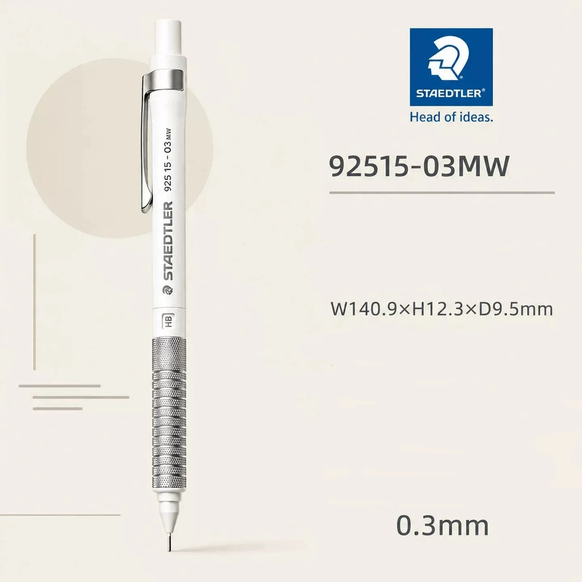 STAEDTLER 925 15 Low-Centre-of-Gravity Mechanical Pencil for Writing & Drawing