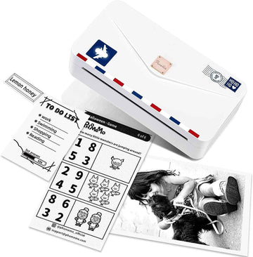 Phomemo M04AS 4 Inch Portable Thermal Printer for Photo Memo Note White