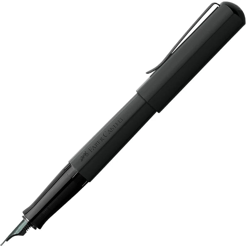 Faber Castell HEXO Fountain Pen, Blue/Black/Bronze/Silver White Black