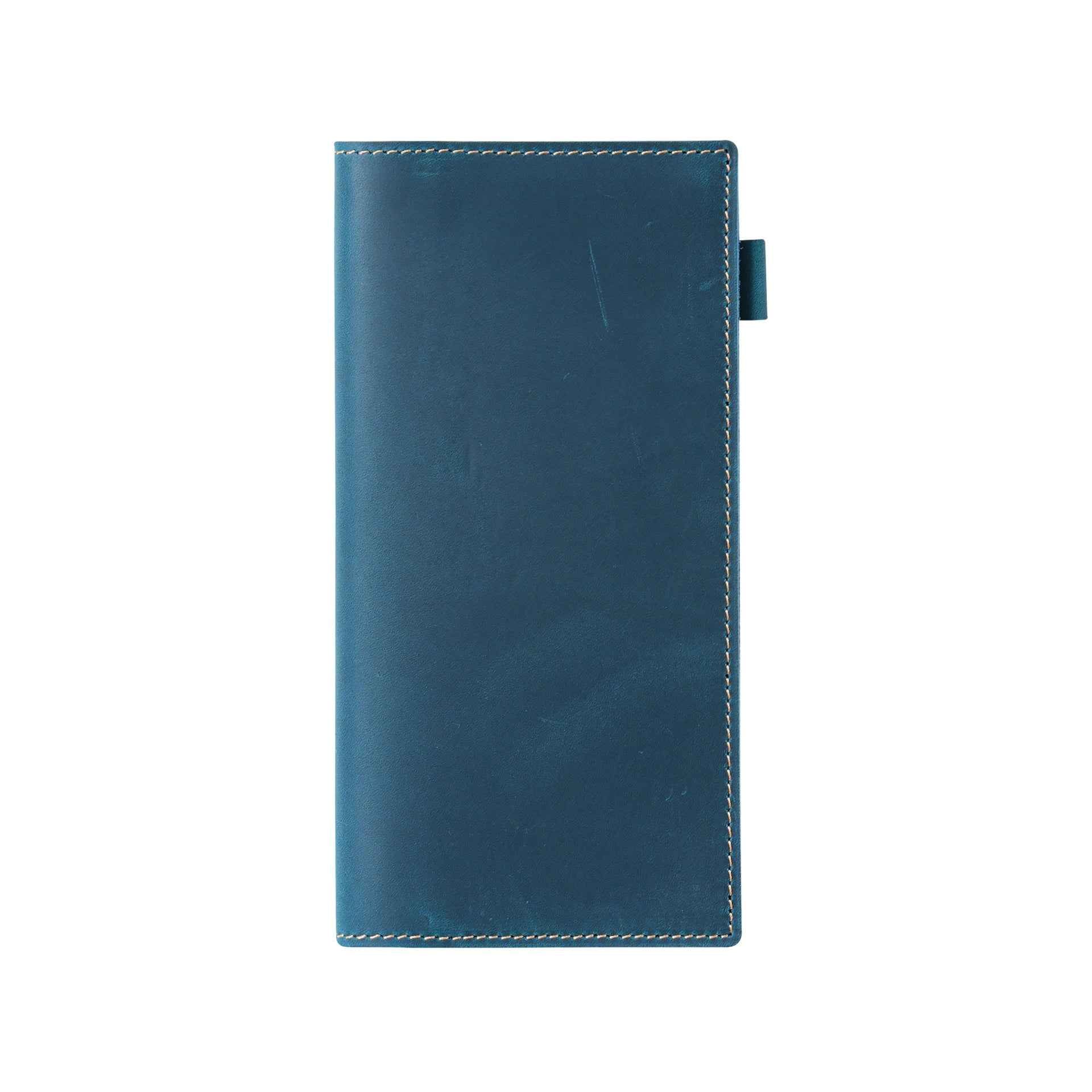 Leather Weeks Planner Cover with Refill – Cowhide Notebook Sleeve Blue