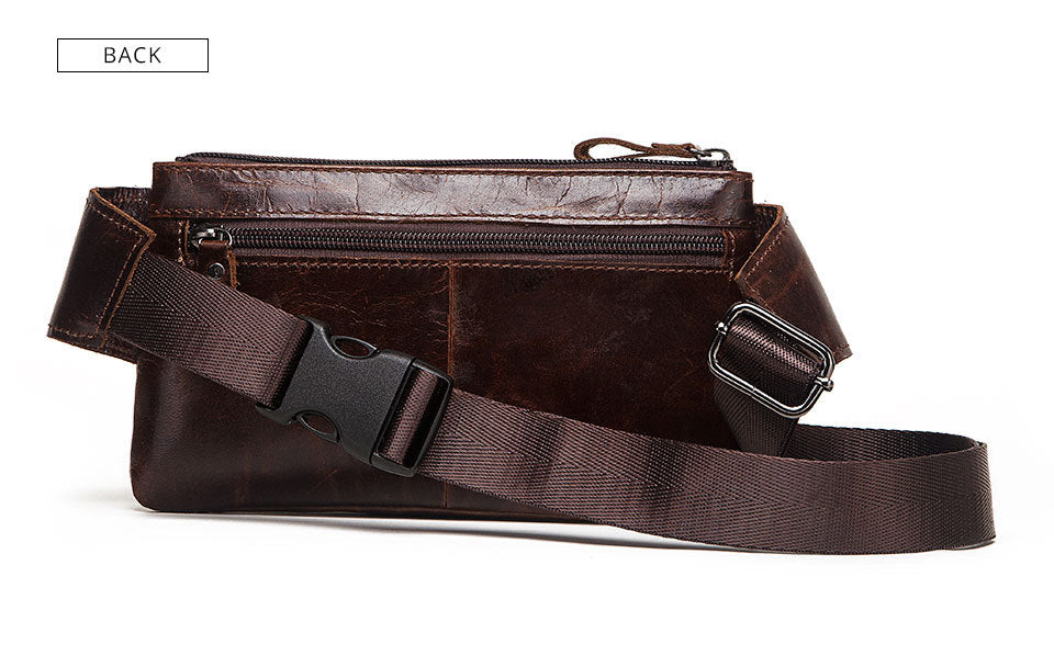 Men's Genuine Leather Waist Bag Packs