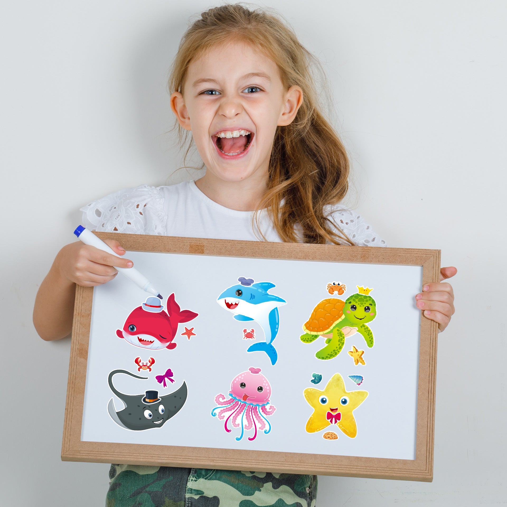 Make a Face Ocean Animals Stickers for Kids 32 Sheets