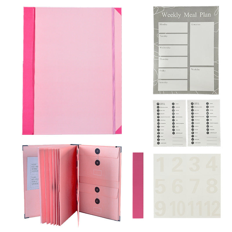 In Case Go Missing Binder Viral TikTok Folio Thickened Model Pink