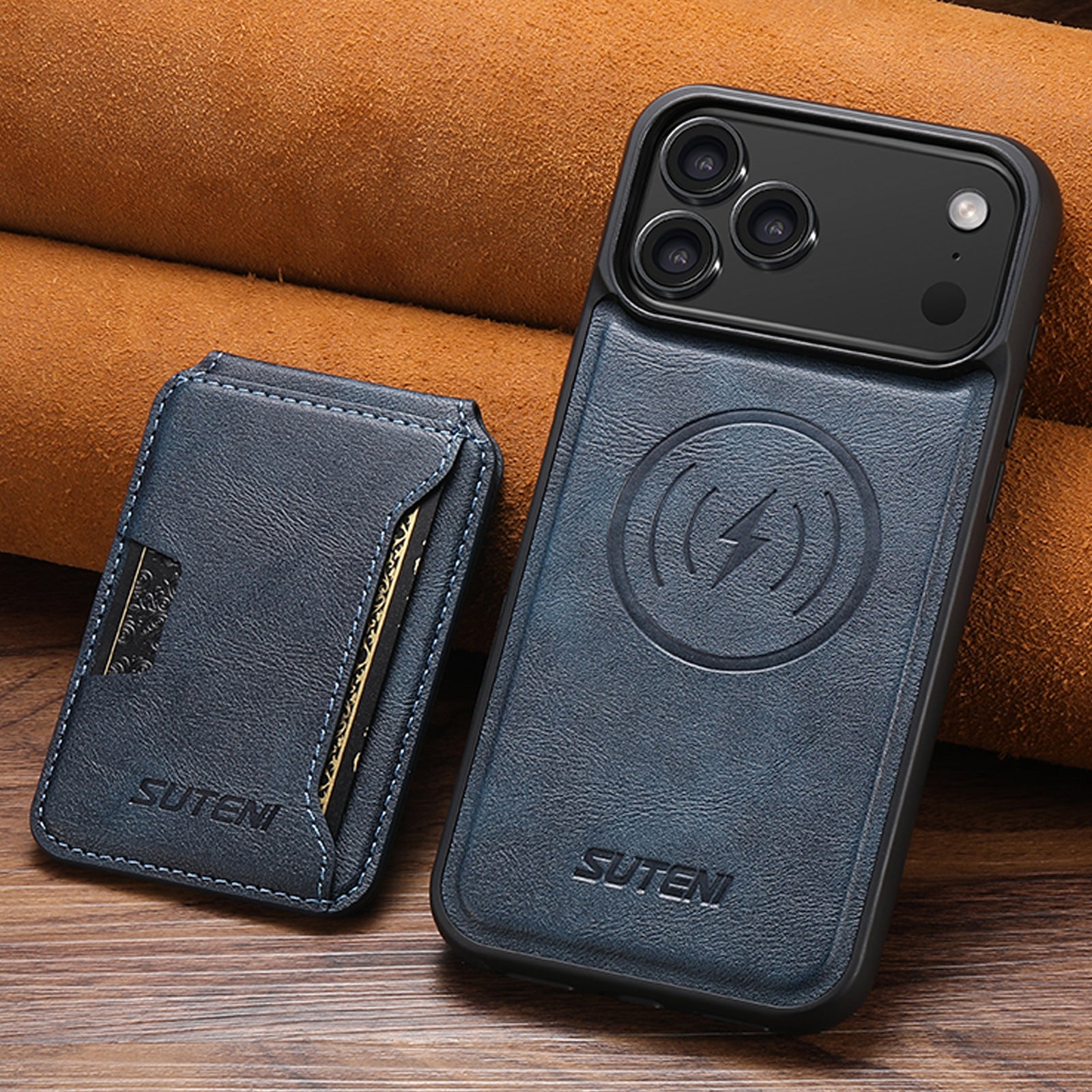 2-in-1 MagSafe Wallet Case for iPhone – Magnetic Card Holder Leather
