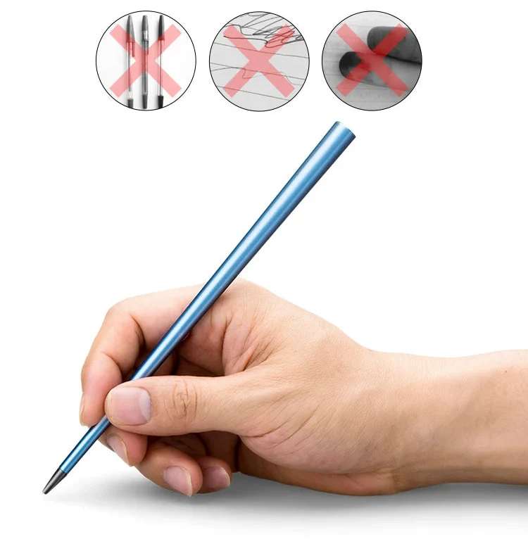 GNASEET Inkless Eternal Pencil – Tapered Metal Body | Black / Rose Red/ Silver / Gold