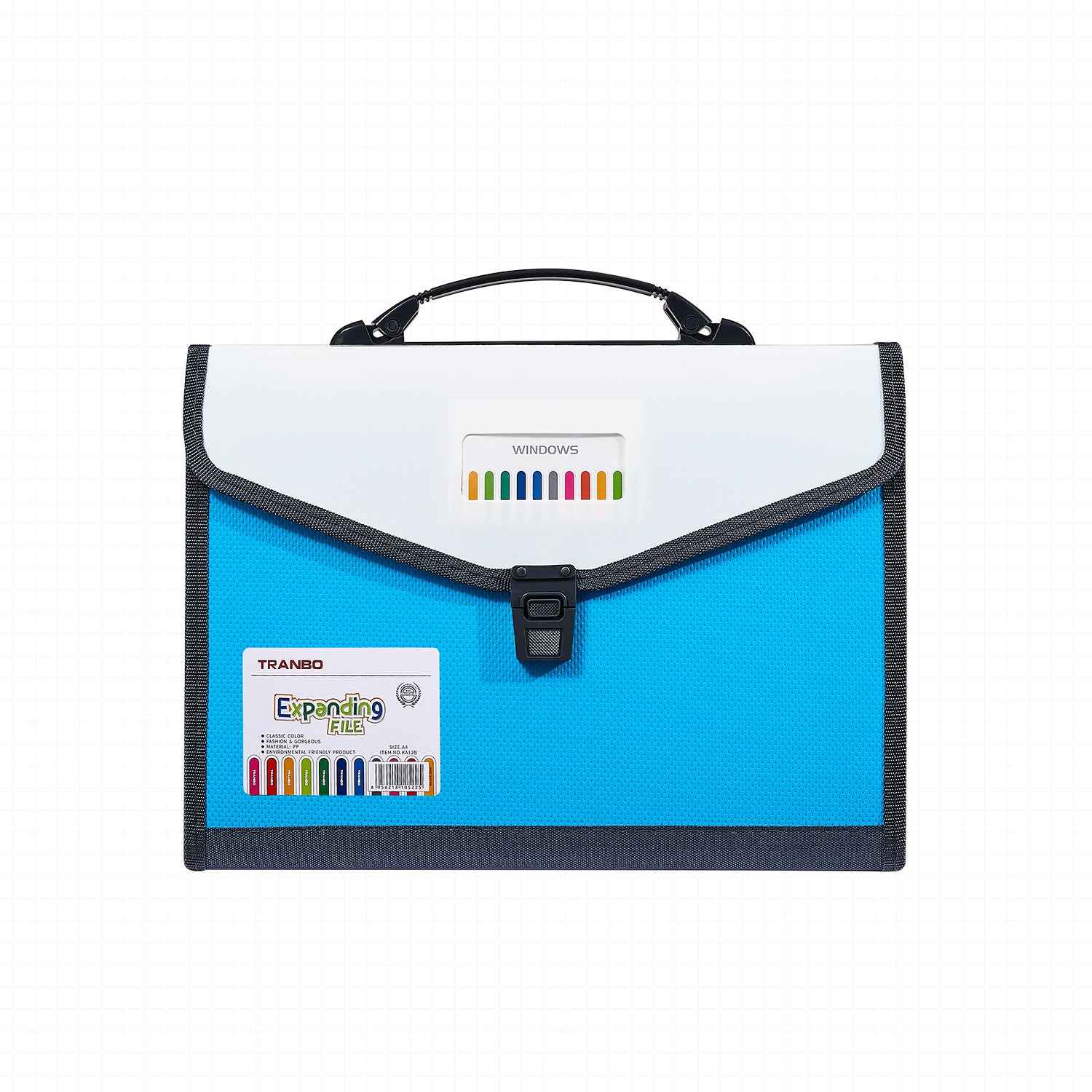 13-Pockets Expanding File Folder with Handle,Legal Size A4 FC Blue