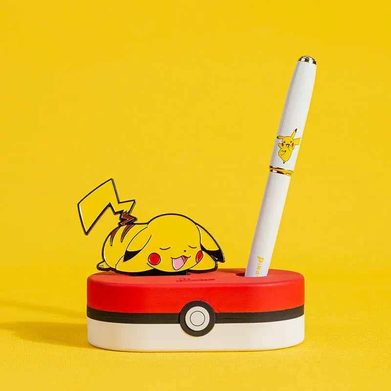 Pimio Pokemon Pikachu Fountain Pen with Stand & Gift Box Standard White