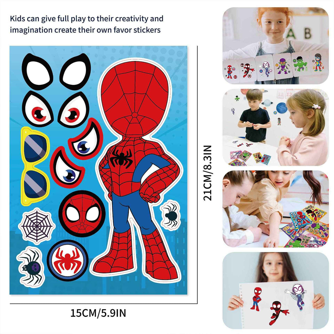 24 Sheets Spidey & Friends Stickers for Kids
