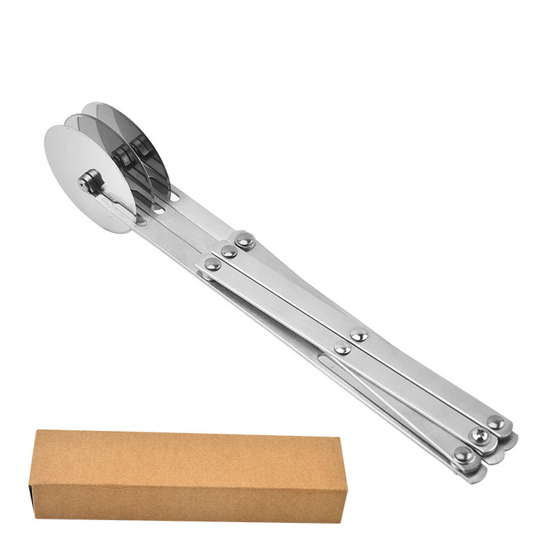 Stainless Steel Multi-Wheel Pizza Cutter & Pastry Slicer Expandable Roller