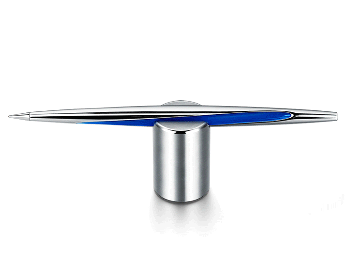 GNASEET Inkless Eternal Pen with Spinning Fidget Base – Metal Body Desktop Writing Set | 158x28x49mm