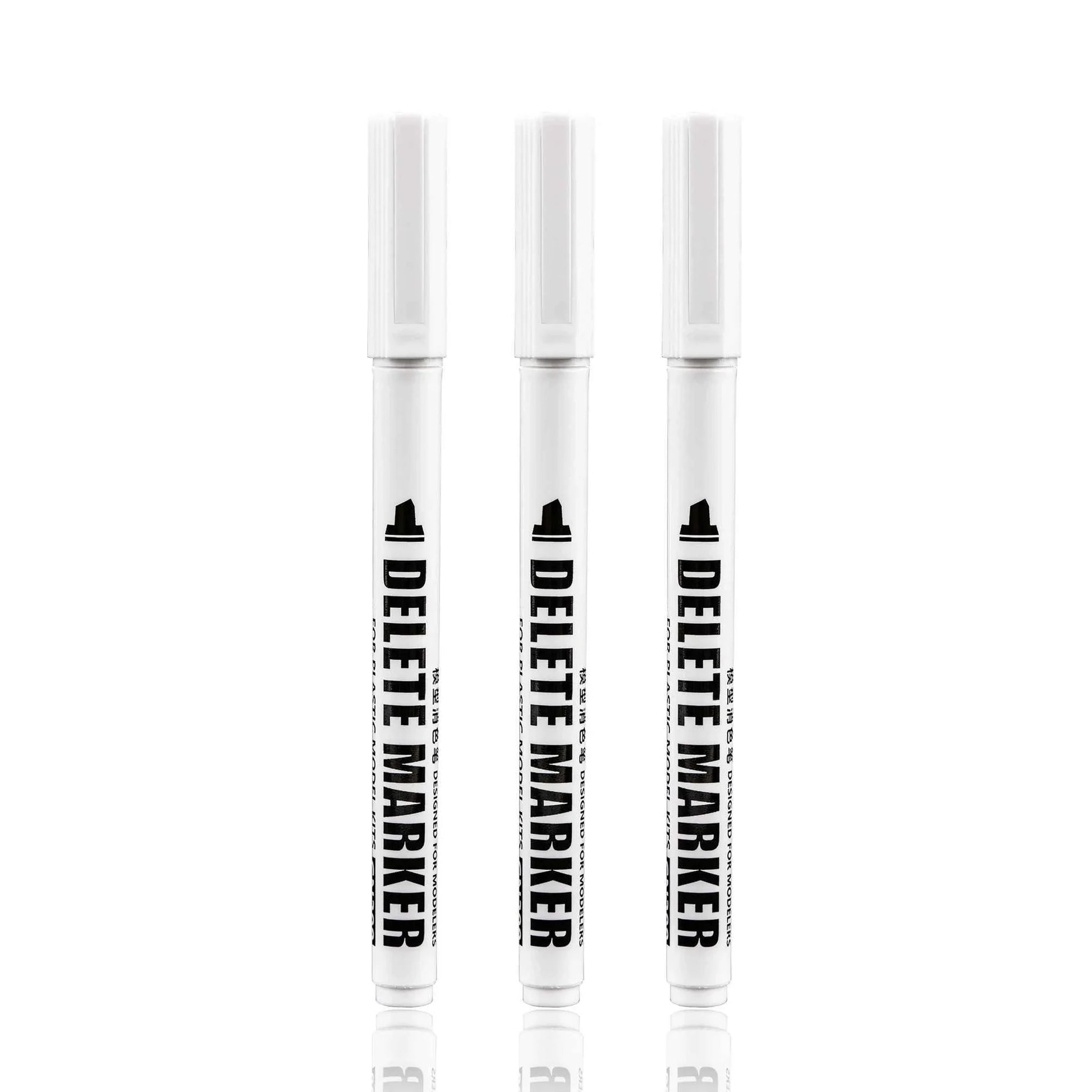 3-Piece Delete Marker Color Wipe Pens – Remove Acrylic/Enamel/Chrome Paint