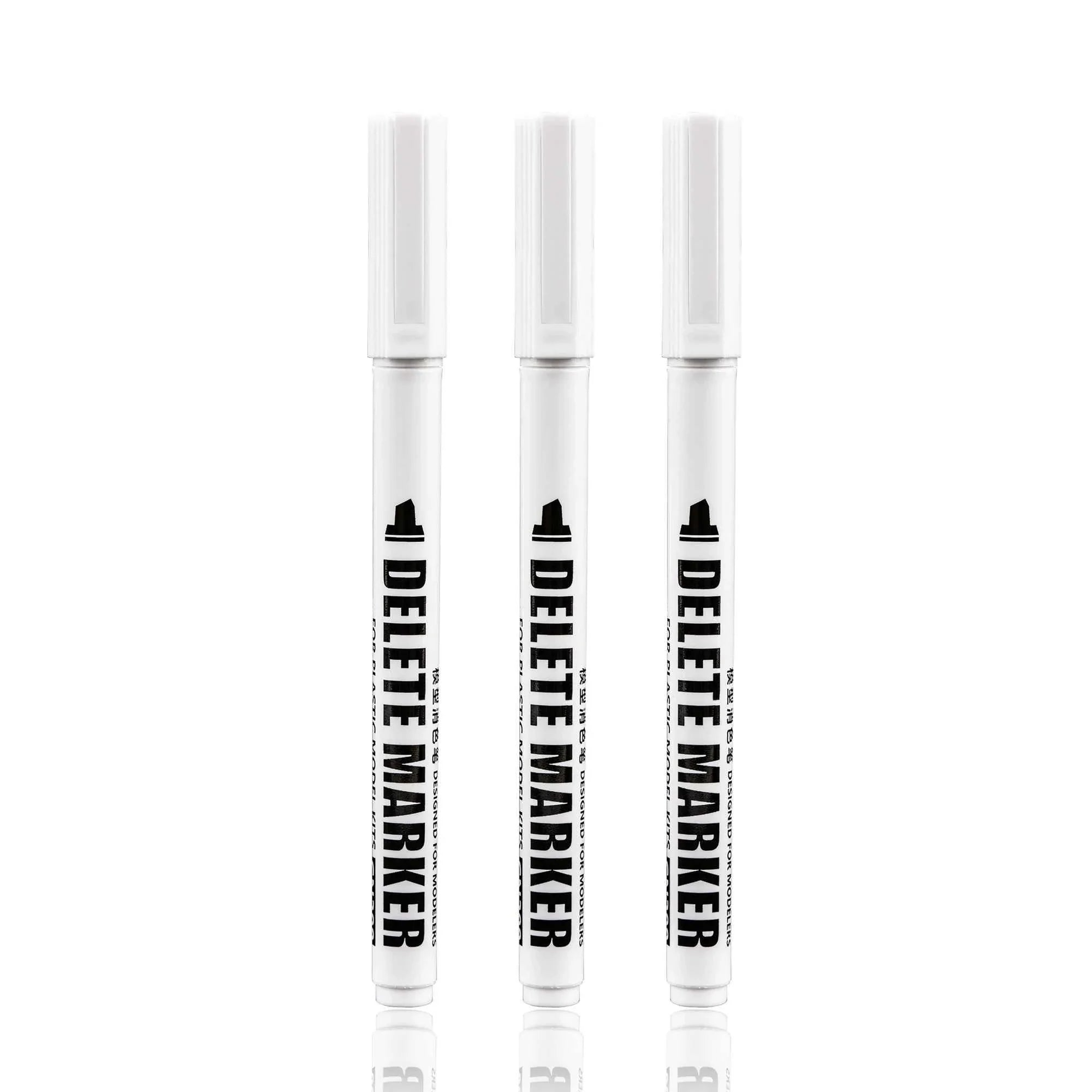 3-Piece Delete Marker Color Wipe Pens – Remove Acrylic/Enamel/Chrome Paint